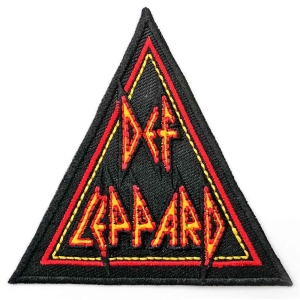 Def Leppard - Tri Logo Woven Patch i gruppen MERCHANDISE / Merch / Metal hos Bengans Skivbutik AB (4400563)