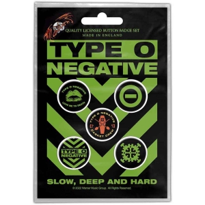 Type O Negative - Slow, Deep & Hard Button Badge Pack i gruppen MERCHANDISE / Merch / Metal hos Bengans Skivbutik AB (4400579)