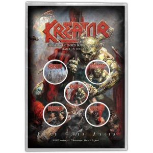 Kreator - Hate Uber Alles Button Badge Pack i gruppen MERCHANDISE / Merch / Metal hos Bengans Skivbutik AB (4400591)