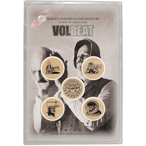 Volbeat - Servant Of The Mind Button Badge Pack i gruppen MERCHANDISE / Merch / Metal hos Bengans Skivbutik AB (4400594)