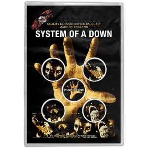 System Of A Down - Hand Button Badge Pack i gruppen MERCHANDISE / Merch / Metal hos Bengans Skivbutik AB (4400595)