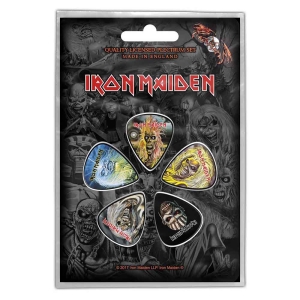 Iron Maiden - The Faces Of Eddie Plectrum Pack i gruppen MERCHANDISE / Merch / Metal hos Bengans Skivbutik AB (4400602)