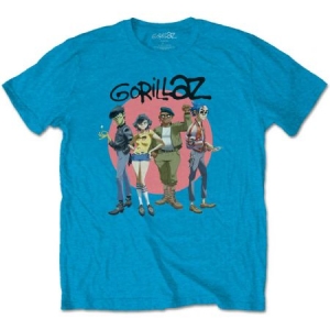 Gorillaz - Unisex T-Shirt: Group Circle Rise (XX-Large) i gruppen Minishops / Gorillaz hos Bengans Skivbutik AB (4400912)