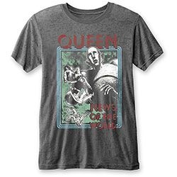 Queen - Unisex T-Shirt: News of the World (Burnout) (Small) i gruppen -Start Jan R4 hos Bengans Skivbutik AB (4401000)