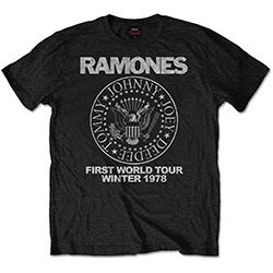 Ramones - Unisex T-Shirt: First World Tour 1978 (Small) i gruppen -Start Jan R4 hos Bengans Skivbutik AB (4401010)