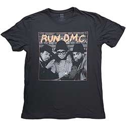 Run DMC - Unisex T-Shirt: B&W Photo (Small) i gruppen Minishops /  hos Bengans Skivbutik AB (4401015)