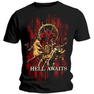 Slayer - Unisex T-Shirt: Hell Awaits (Large) i gruppen Merchandise hos Bengans Skivbutik AB (4401241)