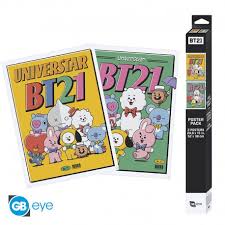 BT21 - Posterpack 2p 52*38cm i gruppen MERCHANDISE / Merch / K-Pop hos Bengans Skivbutik AB (4408136)