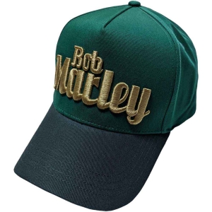 Bob Marley - Text Logo Green Mesh-Back C i gruppen MERCHANDISE / Accessoarer / Reggae hos Bengans Skivbutik AB (4408510)