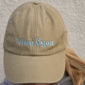 Dina Ögon - Cap - Vintage Style Stone with Light Blue Logo i gruppen Korr_grupp /  hos Bengans Skivbutik AB (4410134)