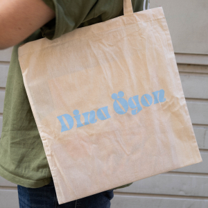 Dina Ögon - Totebag - Natural with blue Logo i gruppen MK Export CDON Merch hos Bengans Skivbutik AB (4410137)