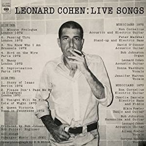 Cohen Leonard - Live Songs i gruppen VI TIPSER / Klassiska lablar / Sundazed / Sundazed Vinyl hos Bengans Skivbutik AB (491236)