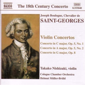 Saint-Georges Joseph Boulogne - Violin Concertos i gruppen VI TIPSER / Julegavetips CD hos Bengans Skivbutik AB (513235)