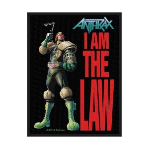 Anthrax - I Am The Law Standard Patch i gruppen MERCHANDISE / Merch / Metal hos Bengans Skivbutik AB (5508613)