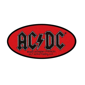 Ac/Dc - Oval Logo Standard Patch i gruppen MERCH / Minsishops-merch / Ac/Dc hos Bengans Skivbutik AB (5508626)