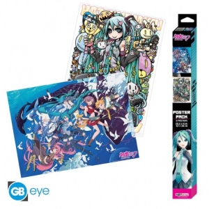 Hatsune Miku - Set 2 Posters Chibi 52X38 i gruppen MERCHANDISE / Merch / Film-Musikkkal hos Bengans Skivbutik AB (5510707)