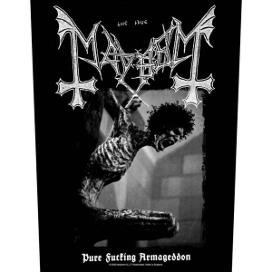 Mayhem - Pure Fucking Armageddon Back Patch i gruppen MERCHANDISE / Accessoarer / Metal hos Bengans Skivbutik AB (5513760)