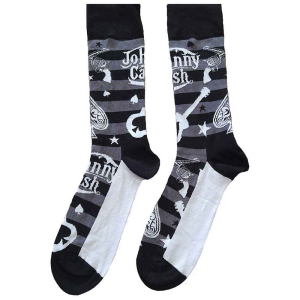 Johnny Cash - Guitars 'N Guns Uni Bl Socks (Eu 40-45) i gruppen MERCHANDISE / Merch / Country hos Bengans Skivbutik AB (5516823)