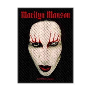 Marilyn Manson - Face Standard Patch i gruppen MERCHANDISE / Merch / Metal hos Bengans Skivbutik AB (5516831)