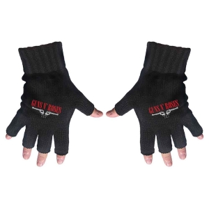 Guns N Roses - Logo & Pistols Fingerless Gloves i gruppen MERCHANDISE / Merch / Metal hos Bengans Skivbutik AB (5517614)