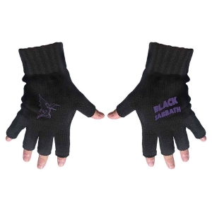 Black Sabbath - Purple Logo & Devil Fingerless Gloves i gruppen MERCHANDISE / Merch / Metal hos Bengans Skivbutik AB (5517616)