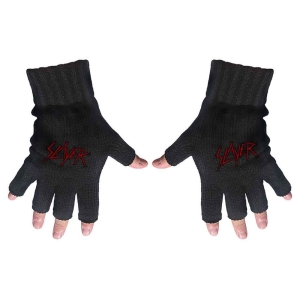 Slayer - Scratched Logo Fingerless Gloves i gruppen MERCHANDISE / Merch / Metal hos Bengans Skivbutik AB (5517617)