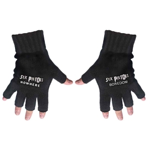 Sex Pistols - Nowhere & Boredom Fingerless Gloves i gruppen MERCHANDISE / Merch / Punk hos Bengans Skivbutik AB (5517619)