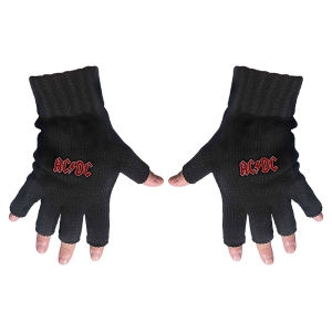 Ac/Dc  - Fingerless Gloves - Classic Red Logo i gruppen MERCH / Minsishops-merch / Ac/Dc hos Bengans Skivbutik AB (5517646)