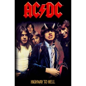 Ac/Dc - Highway To Hell Textile Poster i gruppen MERCH / Minsishops-merch / Ac/Dc hos Bengans Skivbutik AB (5518166)