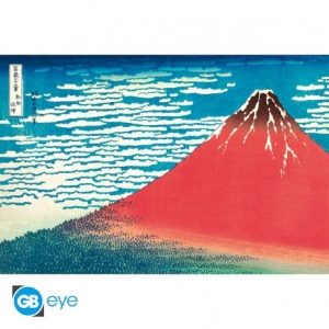 Poster  - Hokusai - Red Fuji 91.5 X 61Cm i gruppen Merchandise hos Bengans Skivbutik AB (5520682)