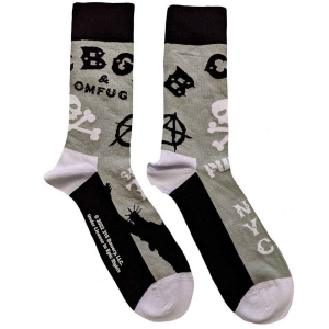 Cbgb - Logos Uni Grey Socks (Eu 40-45) i gruppen MERCHANDISE / Merch / Metal,Annet hos Bengans Skivbutik AB (5521723)