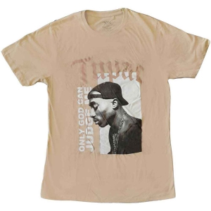 Tupac - Only God Text Uni Sand i gruppen MERCHANDISE / T-shirt / Hip Hop-Rap hos Bengans Skivbutik AB (5524819r)