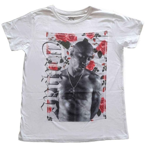 Tupac - Floral Lady Wht i gruppen MERCHANDISE / T-shirt / Hip Hop-Rap hos Bengans Skivbutik AB (5524821r)