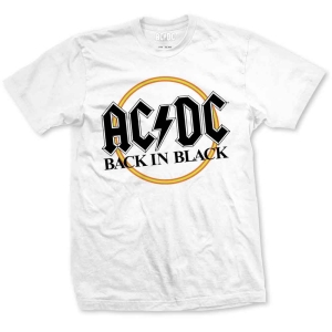 Ac/Dc - Back In Black Circle Uni Wht i gruppen MERCH / Minsishops-merch / Ac/Dc hos Bengans Skivbutik AB (5525372r)