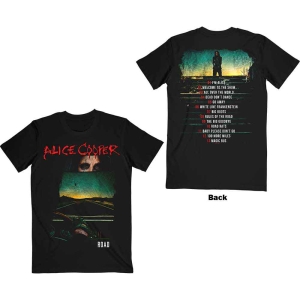 Alice Cooper - Road Cover Tracklist Uni Bl i gruppen MERCH / T-Shirt / Rockoff_Nya April24 hos Bengans Skivbutik AB (5525609r)