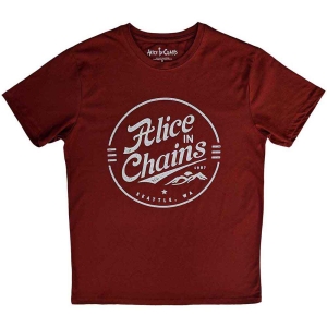 Alice In Chains - Circle Emblem Uni Red i gruppen MERCH / T-Shirt / Rockoff_Nya April24 hos Bengans Skivbutik AB (5525807r)