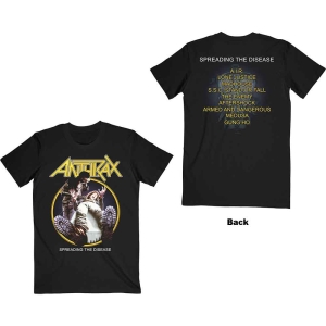 Anthrax - Spreading The Disease Tracklist Uni Bl i gruppen MERCH / T-Shirt / Rockoff_Nya April24 hos Bengans Skivbutik AB (5526177r)