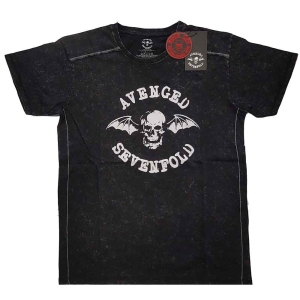 Avenged Sevenfold - Logo Snow Wash Uni Bl i gruppen MERCH / T-Shirt / Rockoff_Nya April24 hos Bengans Skivbutik AB (5526471r)