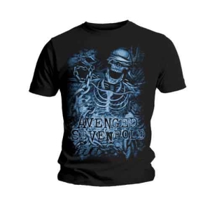 Avenged Sevenfold - Chained Skeleton Uni Bl i gruppen MERCH / T-Shirt / Rockoff_Nya April24 hos Bengans Skivbutik AB (5526482r)