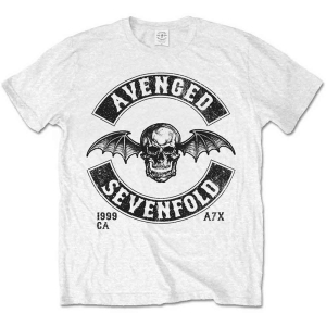 Avenged Sevenfold - Moto Seal Uni Wht i gruppen MERCH / T-Shirt / Rockoff_Nya April24 hos Bengans Skivbutik AB (5526499r)