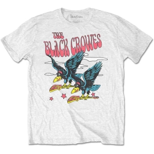 The Black Crowes - Flying Crowes Uni Wht i gruppen MERCH / T-Shirt / Rockoff_Nya April24 hos Bengans Skivbutik AB (5526615r)