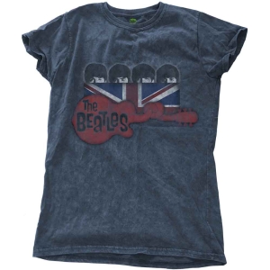 The Beatles - Guitar & Flag Snow Wash Lady Denim i gruppen MERCHANDISE / T-shirt / Pop-Rock hos Bengans Skivbutik AB (5527109)