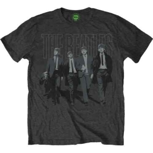 The Beatles - Walking In London On Logo Uni Drk Grey i gruppen MERCH / T-Shirt / Rockoff_Nya April24 hos Bengans Skivbutik AB (5527431r)