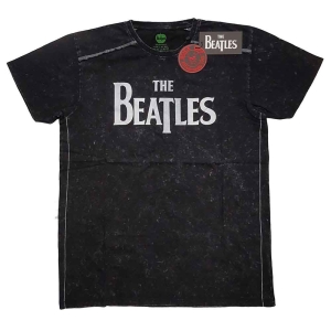 The Beatles - Drop T Logo Snow Wash Uni Bl i gruppen MERCH / T-Shirt / Rockoff_Nya April24 hos Bengans Skivbutik AB (5527446r)