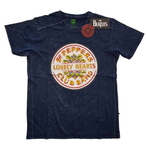 The Beatles - Sgt Pepper Drum Snow Wash Uni Navy i gruppen MERCH / T-Shirt / Rockoff_Nya April24 hos Bengans Skivbutik AB (5527450r)