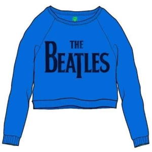 The Beatles - Drop T Logo Cropped Lady Blue Sw i gruppen MERCH / T-Shirt / Rockoff_Nya April24 hos Bengans Skivbutik AB (5527451r)