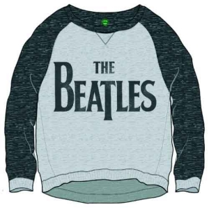 The Beatles - Drop T Logo Lady Grey/Char Sw i gruppen MERCH / T-Shirt / Rockoff_Nya April24 hos Bengans Skivbutik AB (5527452r)