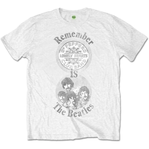 The Beatles - Remember Uni Wht i gruppen MERCH / T-Shirt / Rockoff_Nya April24 hos Bengans Skivbutik AB (5528300r)