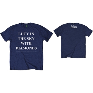 The Beatles - Lucy? Uni Navy i gruppen MERCH / T-Shirt / Rockoff_Nya April24 hos Bengans Skivbutik AB (5528307r)