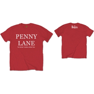 The Beatles - Penny Lane Uni Red i gruppen MERCH / T-Shirt / Rockoff_Nya April24 hos Bengans Skivbutik AB (5528313r)